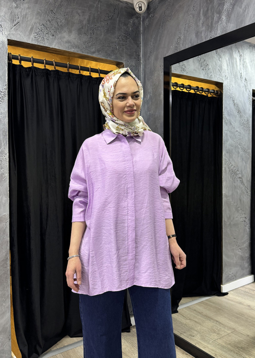 Nuss Oversize Gömlek LİLA - 3