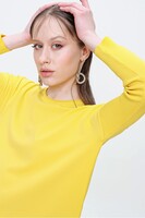 Nuss Sarı Standart Tunik - Thumbnail