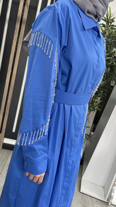 Qupra Taşı Sallantılı Elbise SAKS - 3
