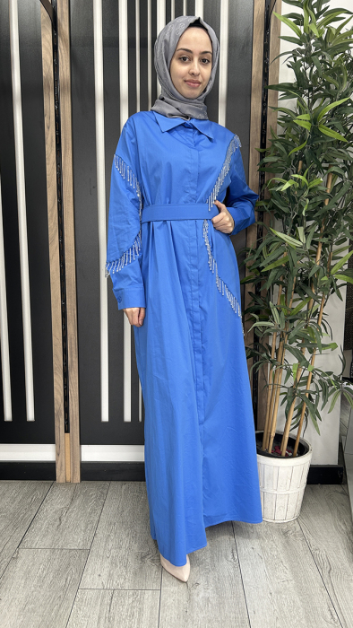 Qupra Taşı Sallantılı Elbise SAKS - 2