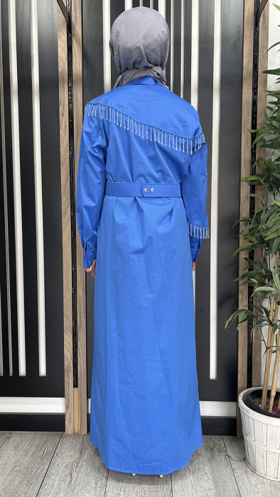 Qupra Taşı Sallantılı Elbise SAKS - 6