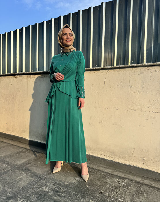 Senna Design Lumire Dress ZÜMRÜT - 8
