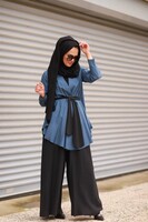 StudioNish Siyah Doha Pantolon - Thumbnail