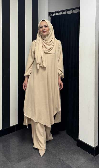 Studionish Tunik Pantolon Şal Üçlü Takım TAŞ - 1