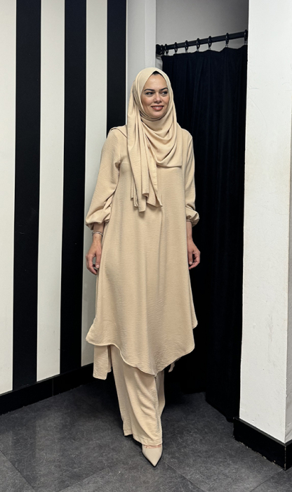 Studionish Tunik Pantolon Şal Üçlü Takım TAŞ - 2