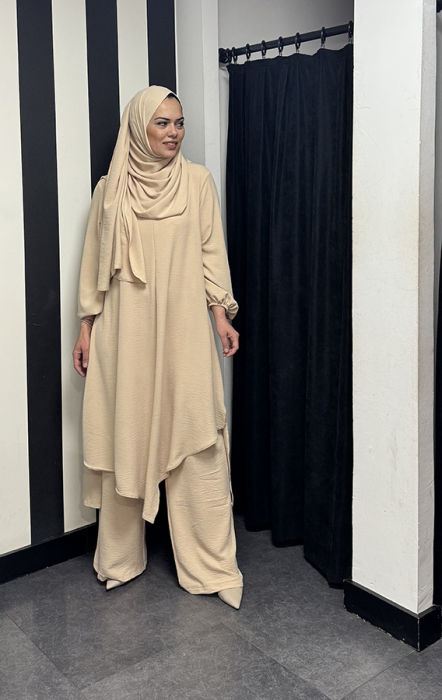 Studionish Tunik Pantolon Şal Üçlü Takım TAŞ - 4