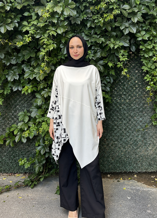 Tdee Geometrik Tunik KREM - 2