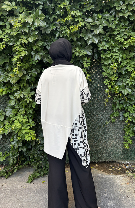 Tdee Geometrik Tunik KREM - 5