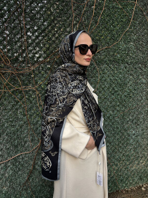 YaQa Retro Premium Şal ANTRASİT 