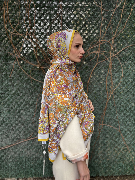 YaQa Retro Tibet Şal SARI - 1