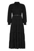 YaQa Siyah İpek Elbise - Thumbnail