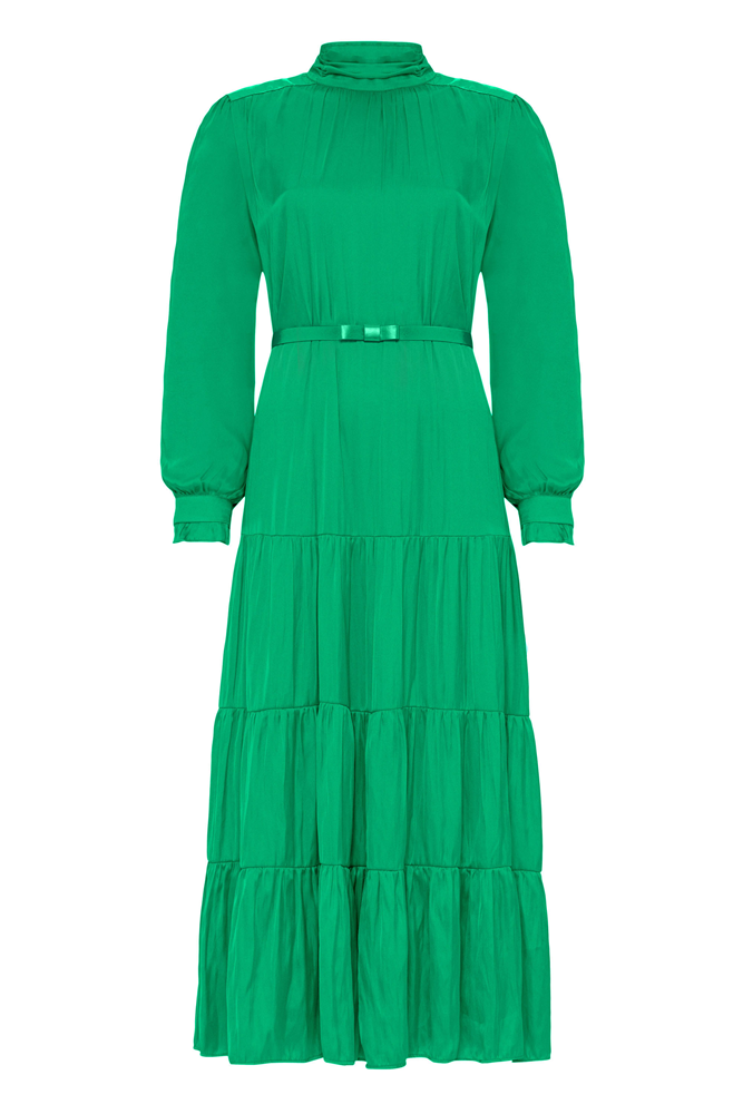 YaQa Yeşil İpek Elbise